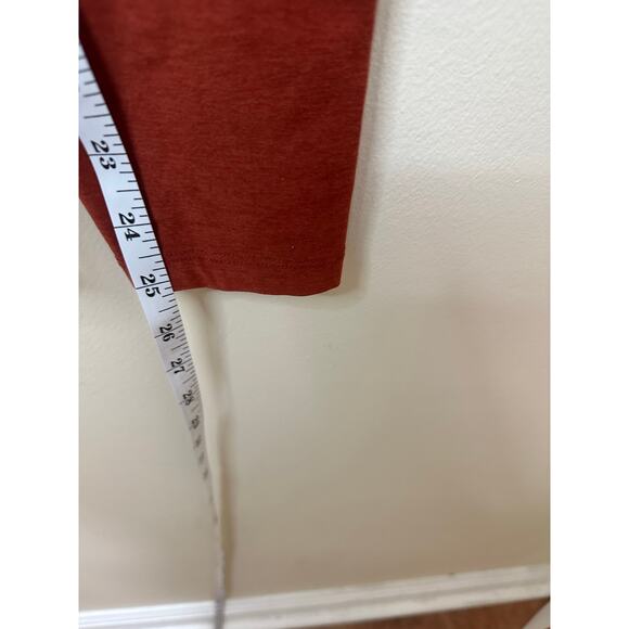 Beyond The Bump Sz M Beyond Yoga Leggings SpaceDye Orange Red Thread Loose - Picture 7 of 9